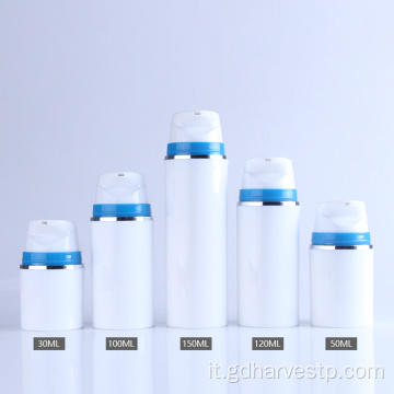 Bottiglie di lozione in plastica con design airless con pompa